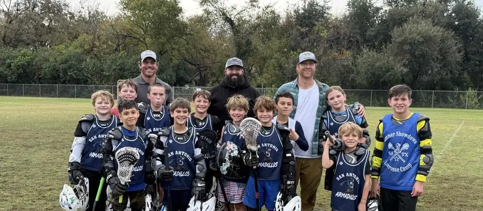 San Antonio Armadillos youth lacrosse team group photo