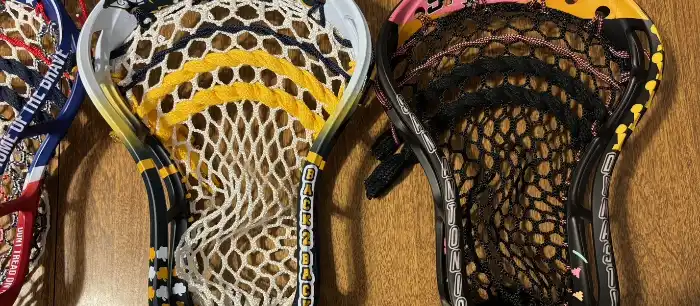 Lacrosse heads strung and ready to play